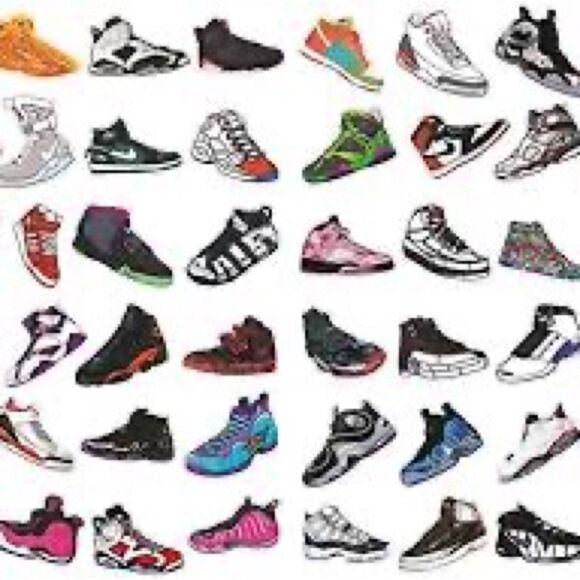 Lot of 100 Random Nike Air Jordan Vinyl Stickers - Picture 3 of 4